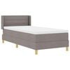 vidaXL Lit &agrave; ressorts avec matelas Taupe 200 x 100 cm Polyester