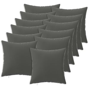 vidaXL Housse de coussin 12 pc HEERLEN Anthracite 40 x 40 cm Polyester