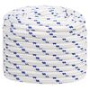 vidaXL Corde de bateau Blanc 20 mm 50 m Polypropyl&egrave;ne