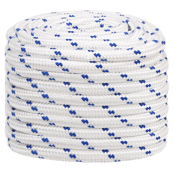 vidaXL Corde de bateau Blanc 20 mm 50 m Polypropyl&egrave;ne