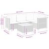 vidaXL Salon de jardin avec coussins 5 pcs beige résine tressée