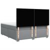 vidaXL Sommier &agrave; lattes de lit avec matelas Gris clair 180x200cm Tissu