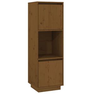 vidaXL Buffet haut Marron miel 38x35x117 cm Bois massif de pin