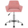 vidaXL Chaises &agrave; manger pivotantes lot de 4 Rose Velours