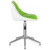 vidaXL Chaises &agrave; manger pivotantes lot de 4 vert et blanc similicuir
