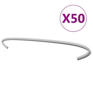 vidaXL Crochets de gabion 50 pcs Acier galvanis&eacute; 30 cm