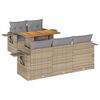 vidaXL Salon de jardin avec coussins 6 pcs beige r&eacute;sine tress&eacute;e