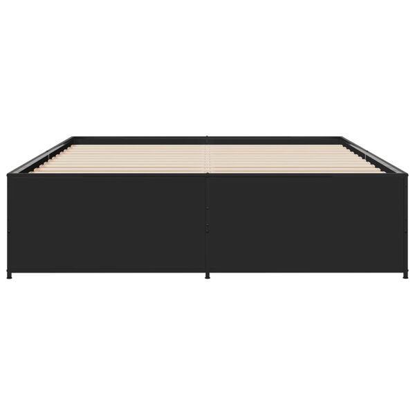 vidaXL Cadre de lit sans matelas noir 150x200 cm