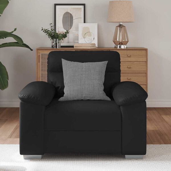 vidaXL Fauteuil noir 60 cm similicuir