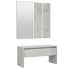 vidaXL Ensemble de meubles de couloir Gris b&eacute;ton Bois d'ing&eacute;nierie
