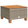 vidaXL Table de jardin gris 55x55x36 cm r&eacute;sine tress&eacute;e et bois acacia