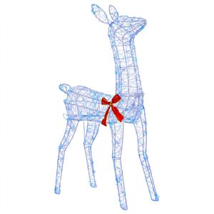 vidaXL Renne de No&euml;l 3D LOVIISA 110 LED Bleu 70 x 26 x 100 cm