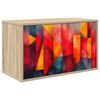 vidaXL Meuble TV mural HEESCH 69 x 33 x 40 cm Ch&ecirc;ne Sonoma