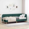 vidaXL Cadre de lit d'angle avec matelas Vert fonc&eacute; 80 x 200 cm tissu