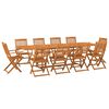 vidaXL Ensemble &agrave; manger de jardin 11 pcs 280x90x75 cm bois d'acacia