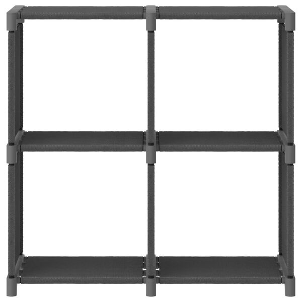 vidaXL Étagère d'affichage 4 cubes Gris 69x30x72,5 cm Tissu