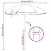 vidaXL Parasol de plage Vert 263 x 263 x 272 cm Polyester et métal