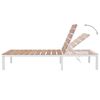 vidaXL Chaise longue avec table Aluminium WPC Marron