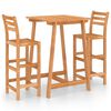 vidaXL Ensemble de bar d'ext&eacute;rieur 3 pcs Bois d'acacia massif