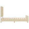 vidaXL Cadre de lit avec t&ecirc;te de lit Cr&egrave;me 140 x 200 cm tissu