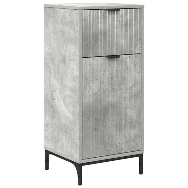 vidaXL Cabinet de salle de bain Gris b&eacute;ton 39,5 x 36 x 88 cm