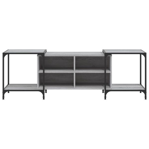 vidaXL Meuble TV sonoma gris 153x37x50 cm bois d'ing&eacute;nierie