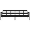 vidaXL Lit de jour sans matelas noir bois de pin massif 80x200 cm