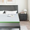 vidaXL Surmatelas Blanc et vert 200 x 200 cm Tissu Jacquard