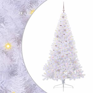 vidaXL Sapin de No&euml;l artificiel avec 300 LED Blanc 210 cm PVC et Acier