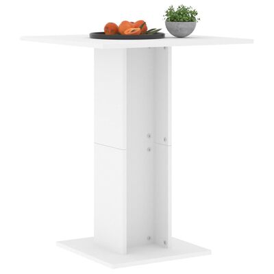 vidaXL Table de bistro Blanc 60x60x75 cm Bois d'ingénierie