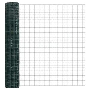 vidaXL Cl&ocirc;ture Euro avec poteau 10 x 1,5 m Acier recouvert de PVC Vert