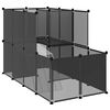 vidaXL Cage pour petits animaux Noir 142x74x93 cm PP et Acier