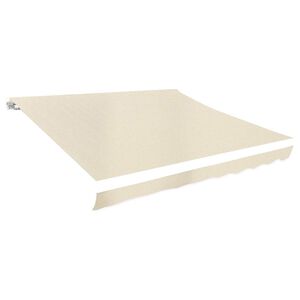 vidaXL Tissu de remplacement pour auvent couleur cr&egrave;me 3x2,5 m polyester