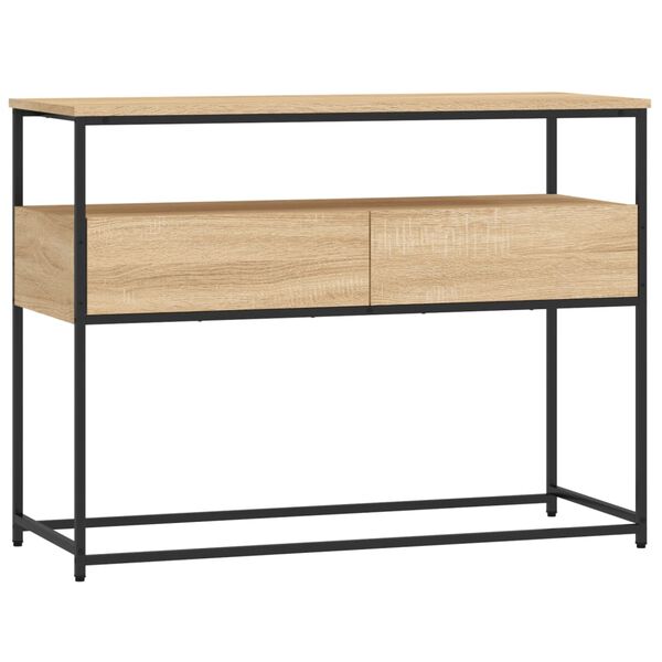 vidaXL Table console ch&ecirc;ne sonoma 100x40x75 cm bois d'ing&eacute;nierie