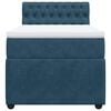 vidaXL Sommier &agrave; lattes de lit avec matelas bleu 80x200 cm velours