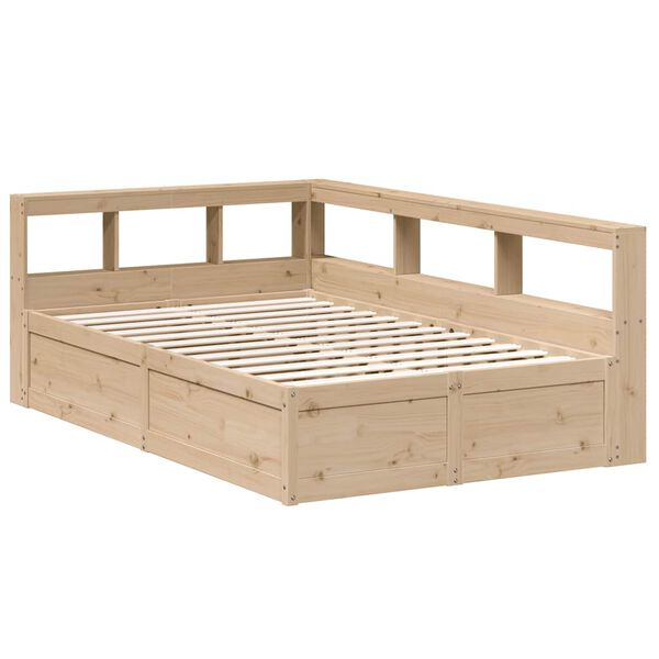 vidaXL Lit biblioth&egrave;que sans matelas 120x190 cm bois de pin massif