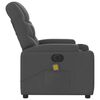 vidaXL Fauteuil inclinable de massage électrique gris foncé tissu