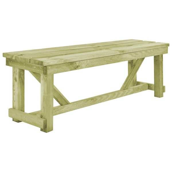vidaXL Table de brasserie avec 2 bancs Bois