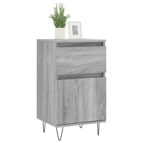 vidaXL Buffets 2 pcs sonoma gris 40x35x70 cm bois d'ing&eacute;nierie