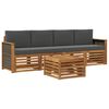 vidaXL Ensemble de canap&eacute;s d'ext&eacute;rieur 5 pcs Naturel et Anthracite