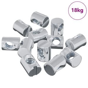 vidaXL &Eacute;crou &agrave; baril de meuble 3462 pcs Zinc&eacute; M6 x 13 mm Fer