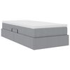 vidaXL Lit avec rangement et matelas Gris clair 100 x 200 cm Polyester