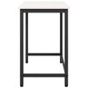 vidaXL table Blanc 80 x 50 x 77 cm Bois d'ing&eacute;nierie et acier