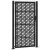 vidaXL Portail de jardin noir 100x175 cm en acier avec croix