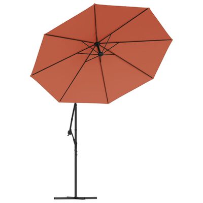 vidaXL Tissu de remplacement pour parasol déporté terre cuite 300 cm