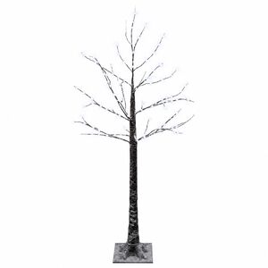 vidaXL Sapin de No&euml;l enneig&eacute; avec LED Marron 22 x 22 x 120 cm