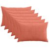 vidaXL Housse de coussin 6 pc ALMELO Rouge orange 30 x 50 cm