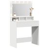 vidaXL Table de Toilette Blanc 75,5 x 41 x 135 cm Bois d'ing&eacute;nierie
