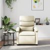 vidaXL Fauteuil inclinable de massage Cr&egrave;me Similicuir