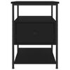 vidaXL Table de chevet noir 40x42x56 cm bois d&rsquo;ing&eacute;nierie